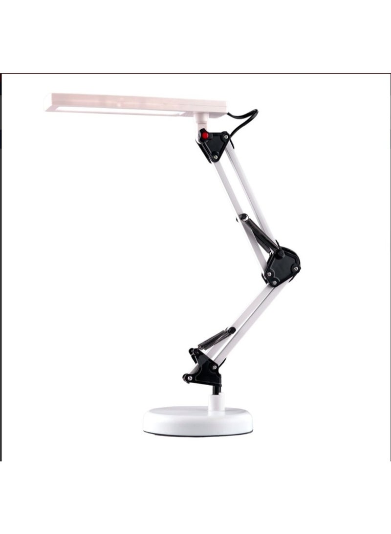 إيباسكت مصباح مكتب LED، مصباح طاولة LED، مصباح LED للعناية بالعين، قابل للتعديل 10 مستويات سطوع 3 أوضاع إضاءة، مزود بمشبك، مصباح قراءة للدراسة والعمل(ابيض) - Image 2